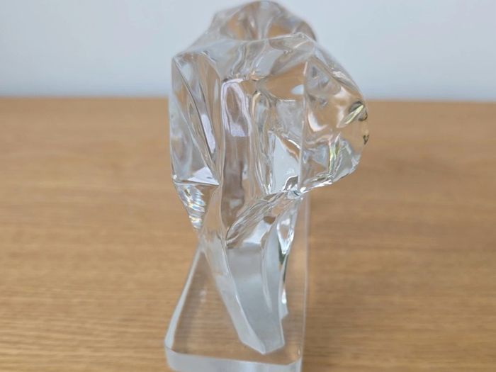 Rare 1925 Georges Chevalier Baccarat Crystal glass  Art Deco Tiger Figurine