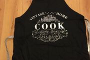 Beautiful Black and Silver Cooking Apron Brand New