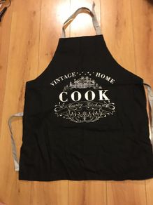 Beautiful Black and Silver Cooking Apron Brand New