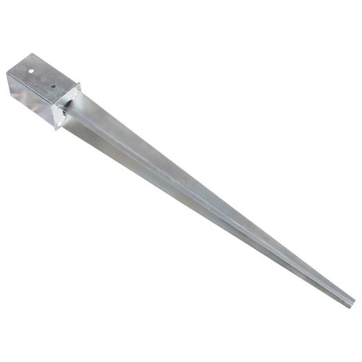 Ground Spikes 12 pcs Silver 8x8x91 cm Galvanised Steel
