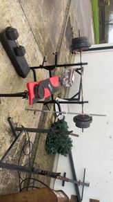 bench press + weights