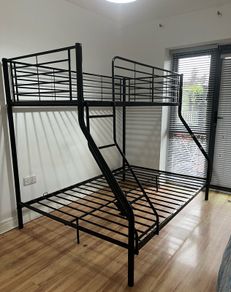 Triple bunk bed metal frame
