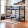 Metal & Wood Bunk Bed convertible 2 single beds Image 4
