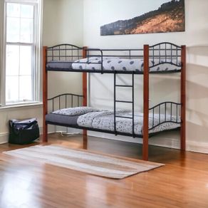 Sturdy Wooden & Metal Bunk Bed