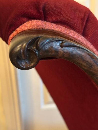 Antique Victorian Rosewood Slipper Chair