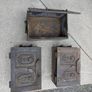 3x Antique Victorian Cast Iron Strong Boxes (c.1850) Heavy Duty and Rare Image 5