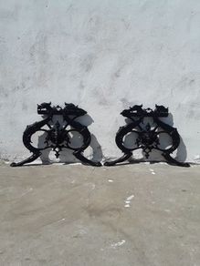cast iron bench ends