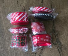 Bundle of Christmas ribbon