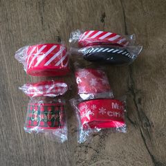 Bundle of Christmas ribbon