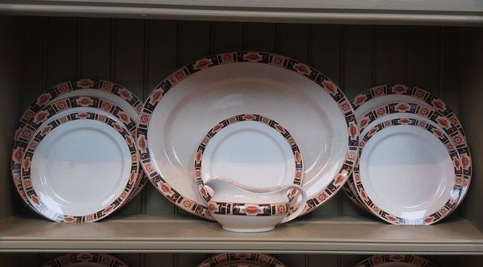 Amazing and Rare Arklow Pottery-Avoca Ware in Pattern Number 878, From the Very Early Days of Arklow Potterys Production, Circa 1936, Mixed Used Condition, Display Only