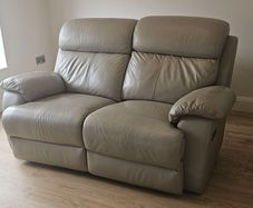 2 Seat Electric Recliner Leather Sofa