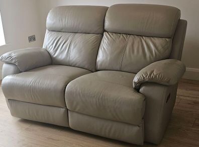 2 Seat Electric Recliner Leather Sofa