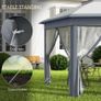 3 x 4m Gazebo with Curtains Metal Frame Water and UV-resistant Image 5