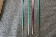 knitting needles metal with colour selection