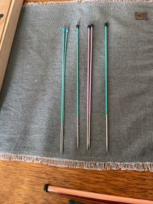 knitting needles metal with colour selection