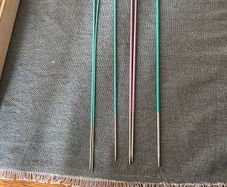 knitting needles metal with colour selection