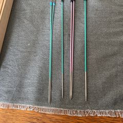 knitting needles metal with colour selection