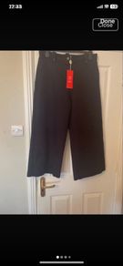 Finery black wide leg trousers size 14 - new