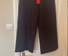 Finery black wide leg trousers size 14 - new