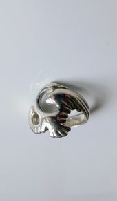 Vintage Children of Lir swan sterling silver ring size L