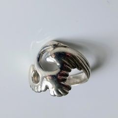 Vintage Children of Lir swan sterling silver ring size L