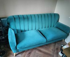 Pair of teal sofas for sale