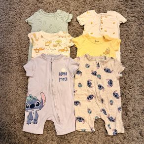 Bundle of 6 Rompers for baby boy, size 3-6 months