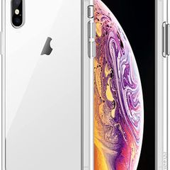 Clear Case for iPhone XS and iPhone X, Shock-Absorption Bumper Cover, Anti-Scratch Clear Back