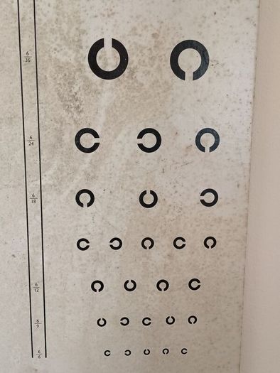 Early 20th Century Lizars Eyesight Test Card