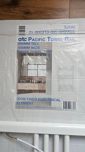 ATC 300W 800x500mm White Pacific Heaterd