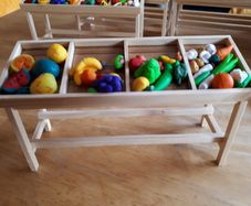 Handmade miniature fruit and vegetable stall - for collector or dolls houses