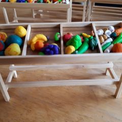 Handmade miniature fruit and vegetable stall - for collector or dolls houses