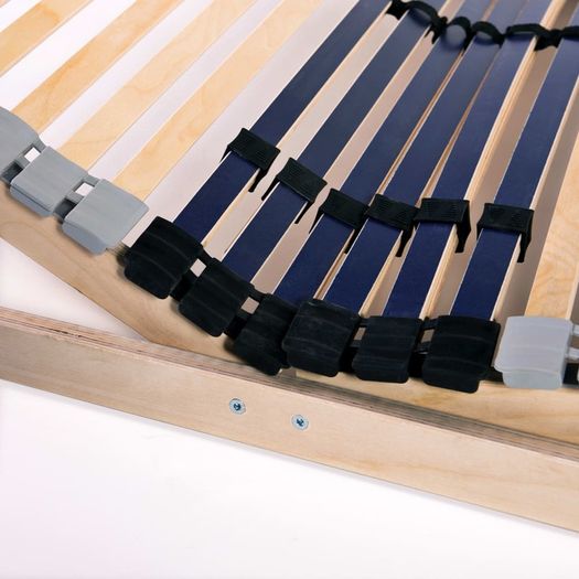Slatted Bed Bases 2 pcs with 42 Slats 7 Zones 90x200 cm