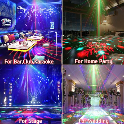RGB Magic Disco Led Ball Laser Projector Party Light Music Stage Lighting for DJ Bar Club Home