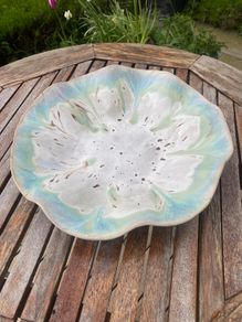 Ceramic Scalloped Table Centrepiece Bowl