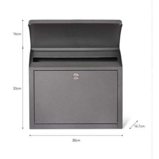 Stowe Post Box Charcoal GT28