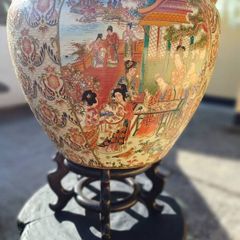 1970s Large Chinese Porcelain Fishbowl/ Planter