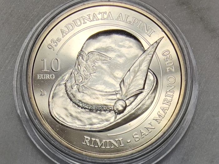 San Marino 10 Euro Base Metals Uncirculated Coin 2020 - Alpini - Monometallic