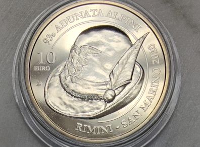 San Marino 10 Euro Base Metals Uncirculated Coin 2020 - Alpini - Monometallic