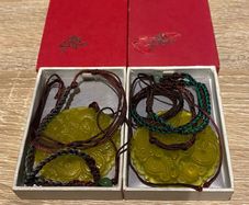 Carved Antique Dragon Pendants (2)