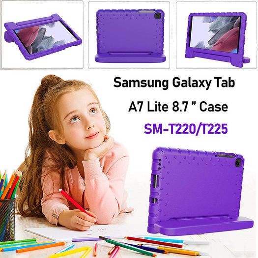 For Samsung Galaxy Tab A7 Lite Case Kids Shockproof Tablet Smart Cover EVA New Purple - FHT09SMTK1
