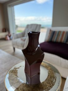 MADE.COM Dark Red Chaya Sculptural Vase