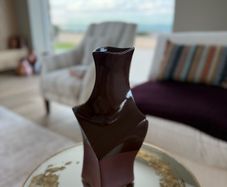 MADE.COM Dark Red Chaya Sculptural Vase