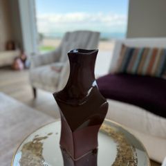 MADE.COM Dark Red Chaya Sculptural Vase