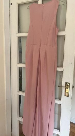 Elegant Dusky Pink Embellished Maxi Dress
