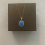 9k Gold Genuine Blue Opal Image 2