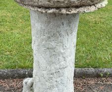 Vintage cast reconsituted  stone birdbath c1950