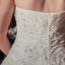 Beautiful duchess stain hand embroidered wedding dress Image 7