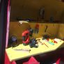 Kids work shop play station dresser with tools. Image 4
