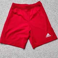 Red Adidas Football Shorts Size 9-10 years